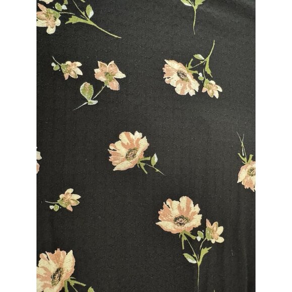 Buffalo David Bitton Shirt Womens 3X Black Floral Short Sleeve Cottagecore Boho - Picture 11 of 11